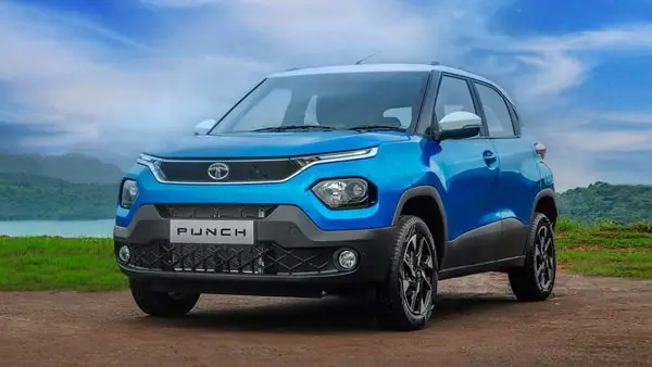 Tata Punch in blue colour 